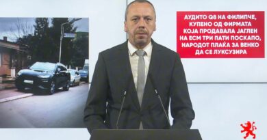 Петрушевски: Аудито Q8 на Филипче, купено од фирмата која продавала јаглен на ЕСМ три пати поскапо, народот плаќа за Венко да се луксузира