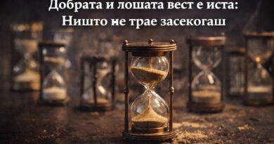 Добрата и лошата вест е иста: Ништо не трае засекогаш