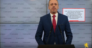 Петрушевски: СДС молчи на пратенички прашања за Груби, хистеријата и стравот од одговорност ги направи заложници на криминалот