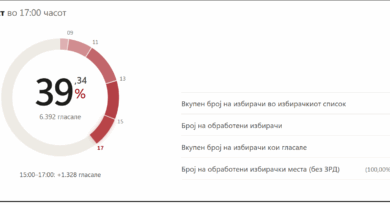 Излезеноста во Брвеница до 17 часот 39,34 проценти, гласале 6.392 граѓани