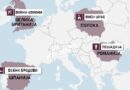 Мапа на местата каде ќе бидат стационирани американските војници и оружјето во Европа 
