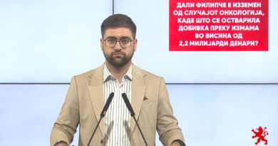 Манасиевски: Дали Филипче е изземен од случајот Онкологија, каде што се остварила добивка преку измама во висина од 2,2 милијарди денари?
