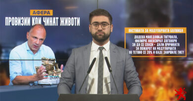 Манасиевски: Афера – Провизии кои чинат живот – Додека Македонија тагувала, Филипче анексирал договори за да се спаси –  Дали причината за пожарот на Модуларната во Тетово се 20% и каде завршиле тие?   