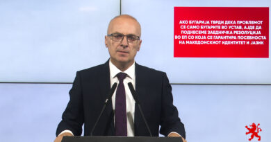 Милошоски: Ако Бугарија тврди дека проблемот се само Бугарите во Устав, ајде да поднесеме заедничка резолуција во ЕП со која се гарантира посебноста на македонскиот идентитет и јазик 