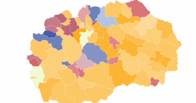 Еве како се обоени општините во Македонија по првиот круг од локалните избори 