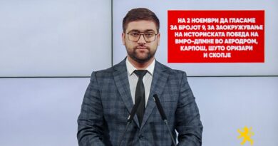 Манасиевски: На 2 ноември да гласаме за бројот 9, за заокружување на историската победа на ВМРО-ДПМНЕ во Аеродром, Карпош, Шуто Оризари и Скопје
