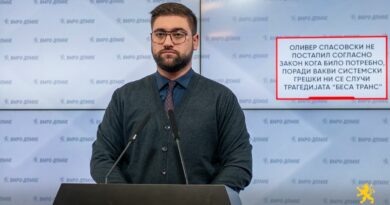 Манасиевски: Оливер Спасовски не постапил согласно Закон кога било потребно, поради вакви системски грешки ни се случи трагедијата “Беса Транс”