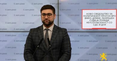 Манасиевски: Ново сведоштво за политичкиот прогон врз ВМРО-ДПМНЕ, разрешен судија поради неусогласеност со СДС и ДУИ