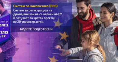 Од 10 април започнува електронската евиденција и контрола на граничните премини на државјаните од државите кои не се членки на ЕУ