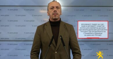 Петрушевски: Врховниот лидер на СДС, Заев и неговиот чувар на фотелјата Филипче должат одговори дали бил договорен процент од продажбата на станбените единици на Дака во Тетово 