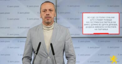 Петрушевски: Во СДС се толку очајни што слават победа на сестринска партија на ВМРО-ДПМНЕ во друга држава, додека нивната се распаѓа на парчиња