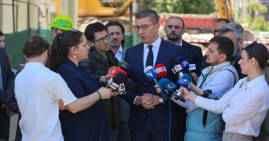 Мицкоски: Интензивно се работи на реконструкција на Универзалната сала, очекувам да заврши во предвидениот рок