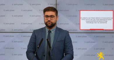 Манасиевски: Изјавата на Рубин Земон е показател за пристапот на СДС кон македонските национални интереси под раководство на Филипче