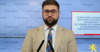 Манасиевски: Додека ВМРО-ДПМНЕ носи дипломатски победи за Македонија, СДС навива за уставни измени и редефинирање на македонската историја
