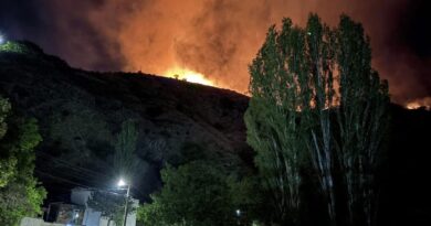 ГОЛЕМ ПОЖАР БЕСНЕЕ НАД ШТИП Огнот тргнал од гром, видливи се огромни огнени јазици