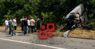 Возач излета од автопатот Тетово-Скопје, автомобилот превртен: камион и автомобили запреа по несреќата