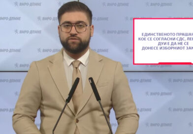 Манасиевски: Единственото прашање за кое се согласни СДС, Левица и ДУИ е да не се донесе Изборниот законик
