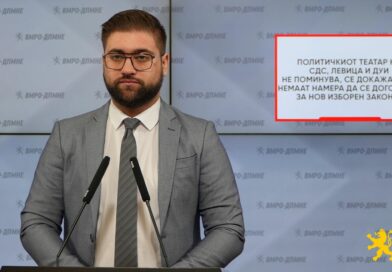 Манасиевски: Политичкиот театар на СДС, Левица и ДУИ не поминува, се докажа дека немаат намера да се договорат за нов Изборен законик