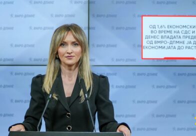Кузманоска: Од 1,6% економски раст во време на СДС и ДУИ, денес Владата предводена од ВМРО-ДПМНЕ ја доведе економијата до раст од 4,3%