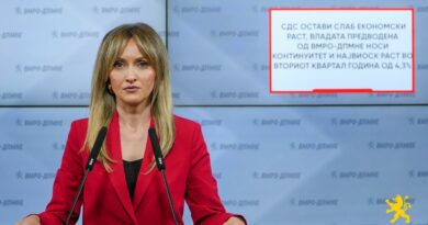 Кузманоска: СДС остави слаб економски раст, Владата предводена од ВМРО-ДПМНЕ носи континуитет и највиоск раст во вториот квартал година од 4,3%