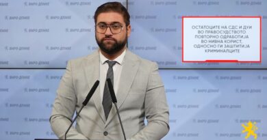 Манасиевски: Остатоците на СДС и ДУИ во правосудството повторно одработија во нивна корист, односно ги заштитија криминалците
